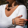 Diamond 18 Carat White Gold Circular Link Bracelet