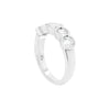 1.20 Carat Diamond Rubover Set Platinum Half Eternity Band Ring