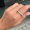 Hand wearing a Diamond Full Eternity Band Ring in 18ct Yellow Gold