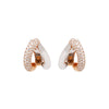 Mattioli Diamond 18 Carat Rose and White Gold Split Half-Hoop Earrings