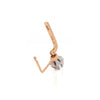 14ct Rose and White Gold 0.54 Carat Diamond Drop Earrings