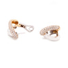 Mattioli Diamond 18 Carat Rose and White Gold Split Half-Hoop Earrings
