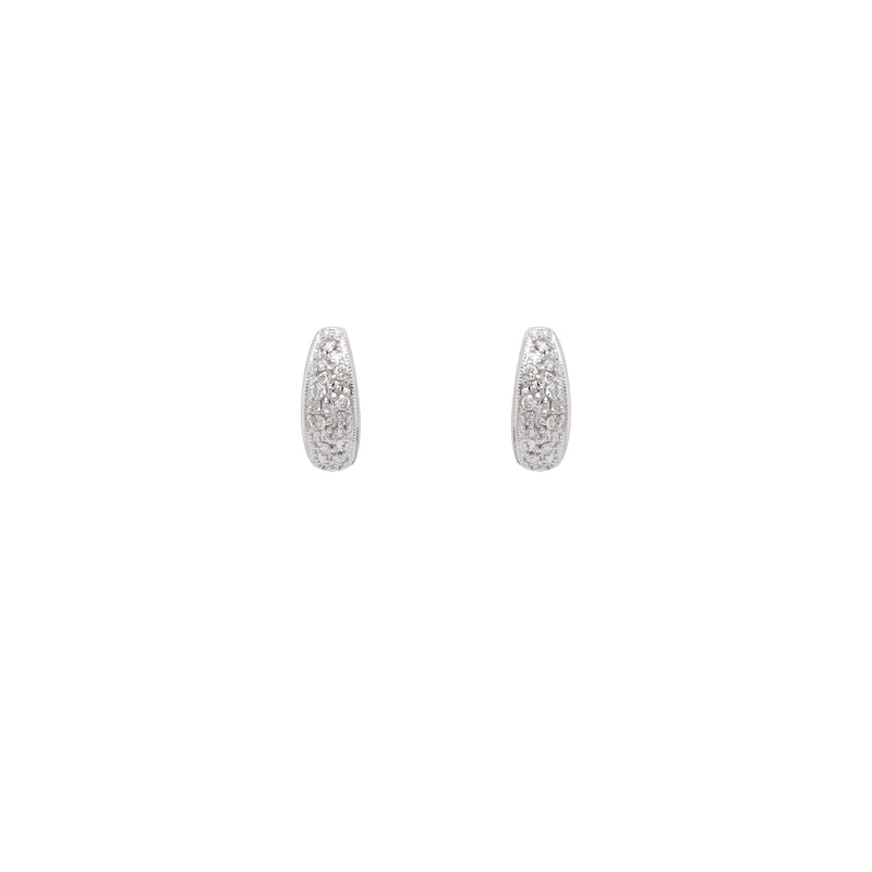 Diamond and Cultured Pearl 18 Carat White Gold Day and Night Dangle Earrings