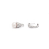 Diamond and Cultured Pearl 18 Carat White Gold Day and Night Dangle Earrings