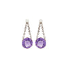 Stunning Antique Platinum and 18ct Yellow Gold Amethyst, Pearl and Diamond Drop earrings