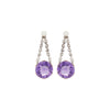 Antique Platinum and 18ct Yellow Gold Amethyst, Pearl and Diamond Drop Earrings