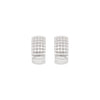 Diamond and 18 Carat White Gold Wide Lever-Back Earrings