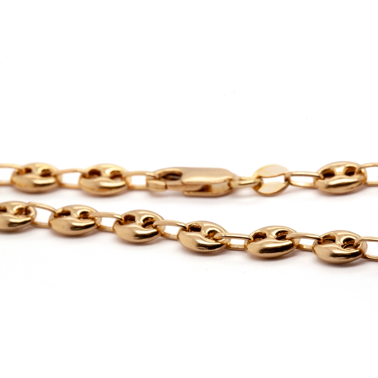 18 Carat Yellow Gold Anchor Mariner Link Chain Bracelet