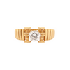 0.84ct Diamond 18 Carat White and Yellow Gold Solitaire Fancy Engagement ring