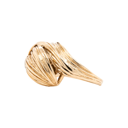 9 Carat Yellow Gold Abstract Vintage Cocktail Ring