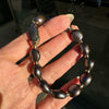 Black Pearl Bracelet with 18 Carat Rose Gold and Black Diamond Clasp