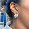 Diamond 18 Carat White Gold Ribbon Lever-Back Earrings