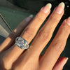 Antique Old Cut Diamond and Platinum Hand Carved Cluster Dress Ring, circa 1920s