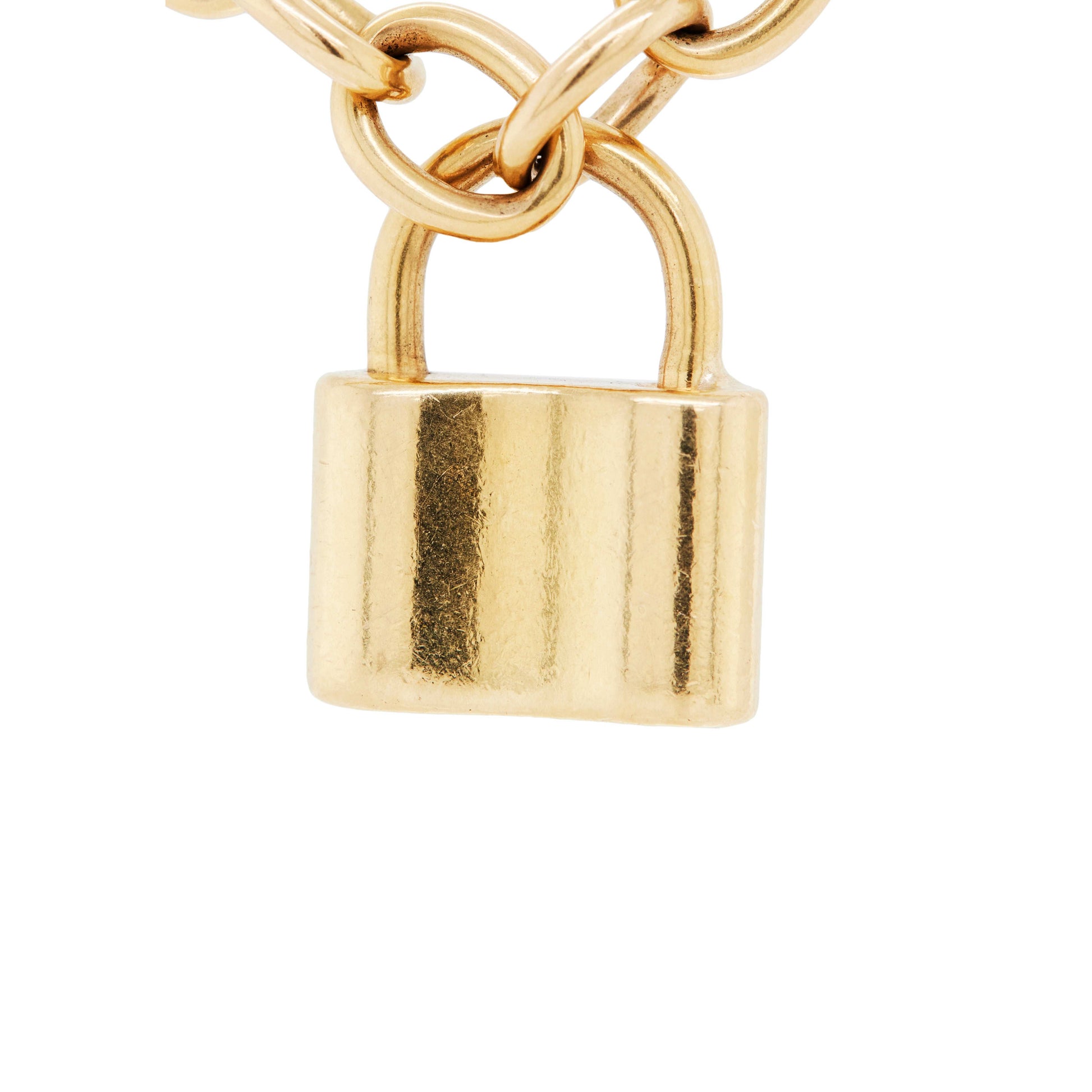 Tiffany & Co. 18 Carat Yellow Gold Chain Diamond Charm Bracelet