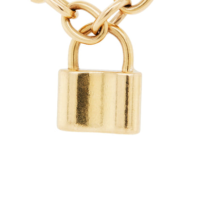 Tiffany & Co. 18 Carat Yellow Gold Chain Diamond Charm Bracelet