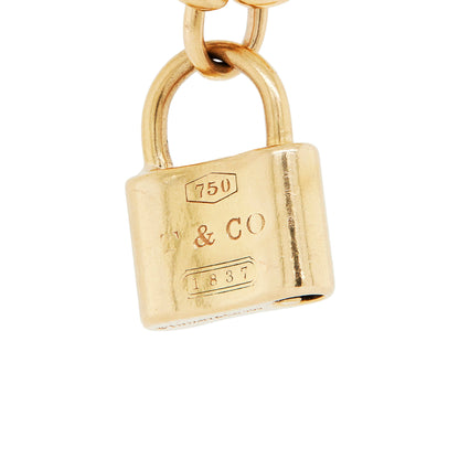 Tiffany & Co. 18 Carat Yellow Gold Chain Diamond Charm Bracelet