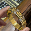 Diamond and 18 Carat Yellow Gold Statement Flexible Bangle Bracelet