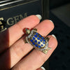 14K Yellow Gold and Enamel Moving Tortoise Charm with Hidden Hinged Compartment