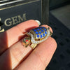 14K Yellow Gold and Enamel Moving Tortoise Charm with Hidden Hinged Compartment