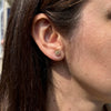 Tiffany & Co. Diamond and 18 Carat Rose Gold Floral Stud Earrings