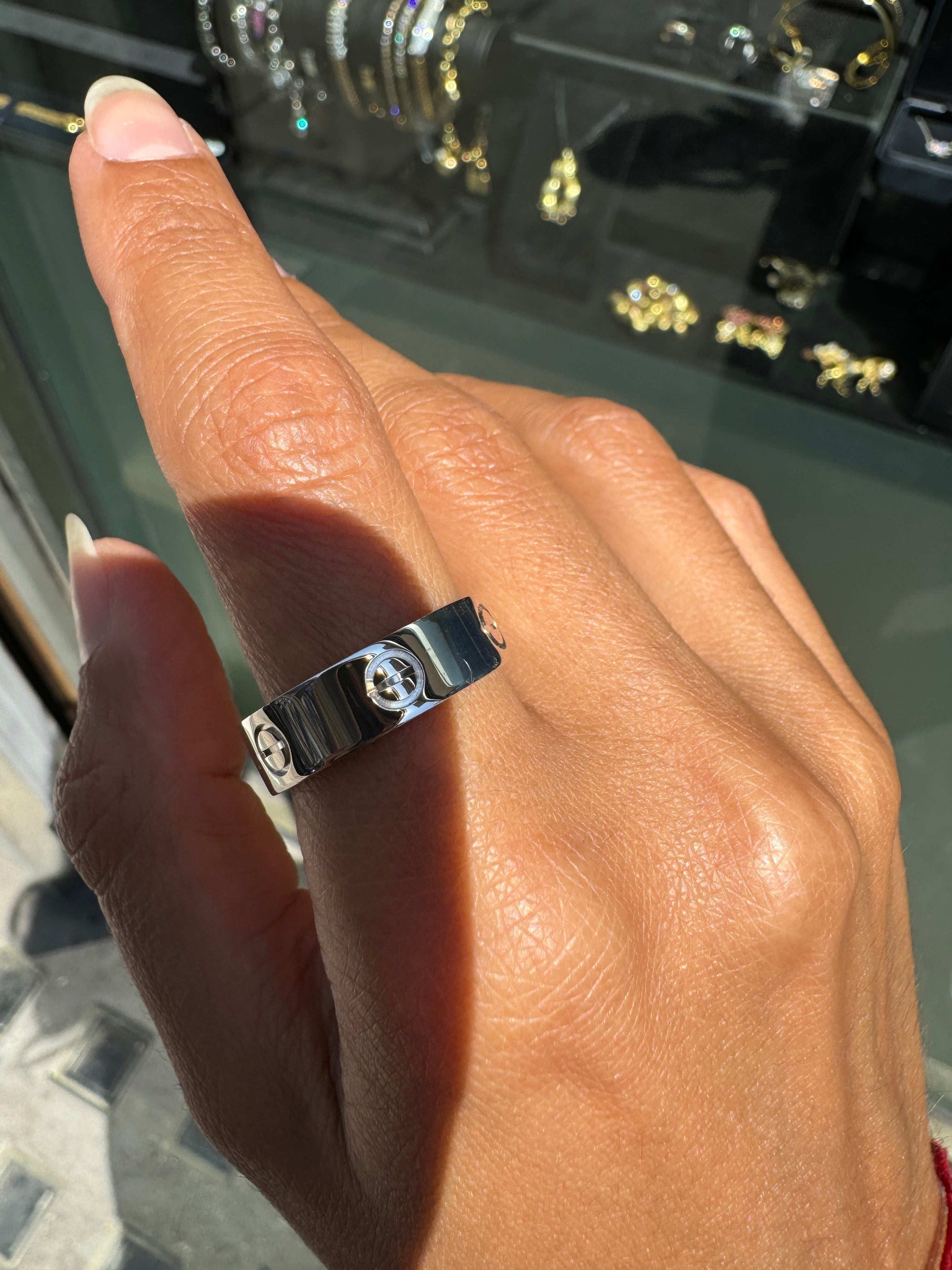 Cartier Love Ring 18 Carat White Gold Wedding Band - Classic Model