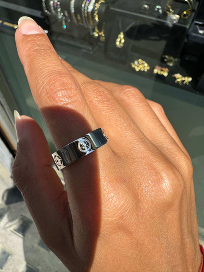 Cartier Love Ring 18 Carat White Gold Wedding Band - Classic Model