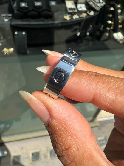 Cartier Love Ring 18 Carat White Gold Wedding Band - Classic Model