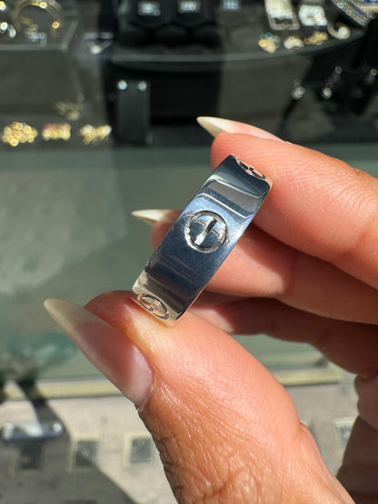 Cartier Love Ring 18 Carat White Gold Wedding Band - Classic Model