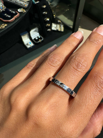Cartier Lanières 18 Carat White Gold Wedding Band Ring