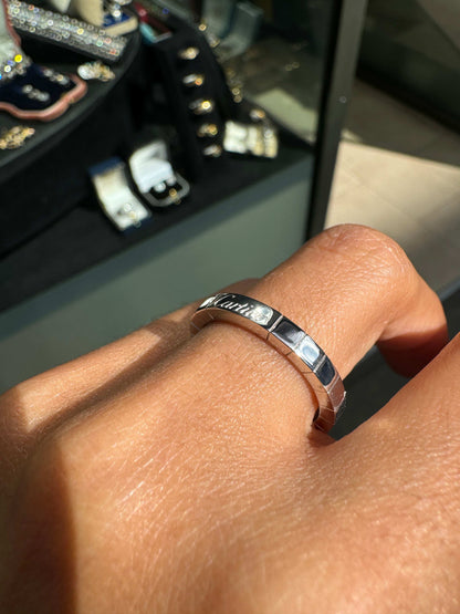 Cartier Lanières 18 Carat White Gold Wedding Band Ring