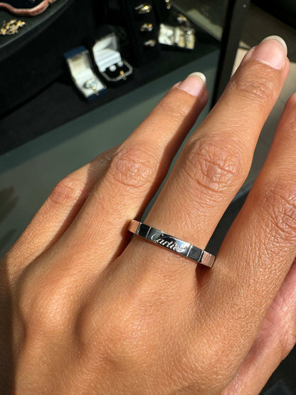 Cartier Lanières 18 Carat White Gold Wedding Band Ring