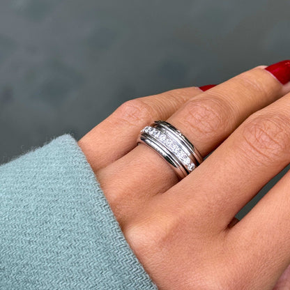 Piaget Possession Diamond and 18 Carat White Gold Spinning Band Ring