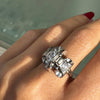 Vintage Diamond and 18ct White Gold Retro Fancy Cocktail Ring