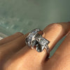 Vintage Diamond and 18ct White Gold Retro Fancy Cocktail Ring