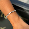 Round Brilliant Cut Diamond and 18 Carat White Gold Tennis Bracelet