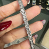 Round Brilliant Cut Diamond and 18 Carat White Gold Tennis Bracelet