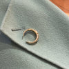 Antique Seed Pearl and 14 Carat Yellow and Rose Gold Crescent Brooch