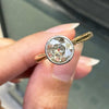 detail of diamond solitaire ring