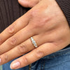 lady wearing vintage diamond engagement ring