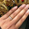 lady wearing Five Stone Old Cut Diamond Ring in 18 Carat Yellow Gold