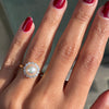 South Sea Pearl and Diamond 18 Carat White Gold Ballerina Cluster Ring