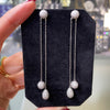 Diamond 18 Carat White Gold Chain Drop Earrings