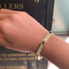 Vintage Sapphire and Diamond 18 Carat Yellow Gold Bracelet
