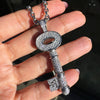 Theo Fennell Diamond and 18 Carat White Gold Large Key Pendant Necklace