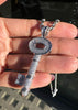 Theo Fennell Diamond and 18 Carat White Gold Large Key Pendant Necklace