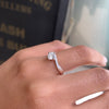 GIA F VS1 0.55ct Round Brilliant Cut Diamond Platinum Twist Engagement Ring