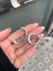 Diamond 18 Carat White Gold Wide Huggie Hoop Earrings