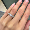 lady wearing Antique Five Stone Old Cut Diamond and Platinum Ring, circa 1900
