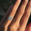 1.01 Carat I VS2 Cushion Cut Diamond Halo Ring in 18 Carat White Gold