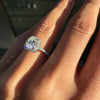 1.01 Carat I VS2 Cushion Cut Diamond Halo Ring in 18 Carat White Gold